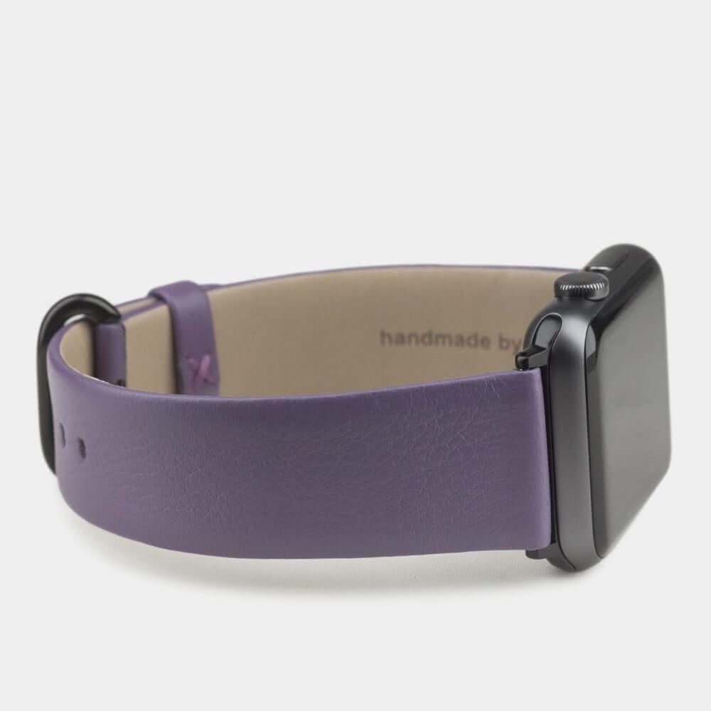 Calfskin Strap Apple Watch 45/46mm Violet | Marcel Robert - 7