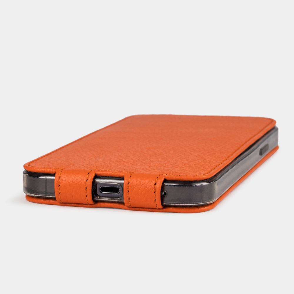 Premium Leather Case iPhone 13 mini Orange | Marcel Robert - 3