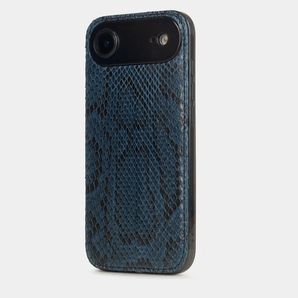 Blue Python Cover Case iPhone 17 Air - view from camera side and how the lenses are efficiently protected