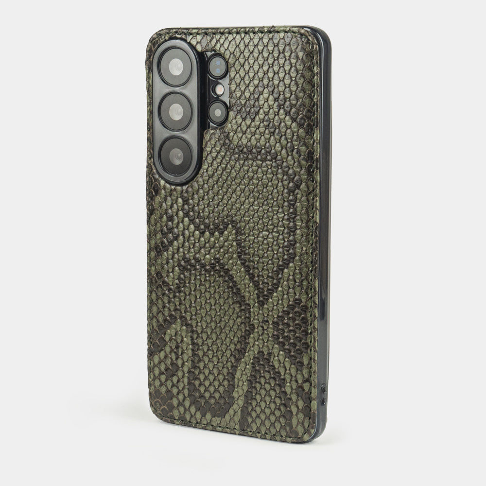 Green Python Cover Case Samsung S26 Ultra –  view from camera side and how the lenses are efficiently protected