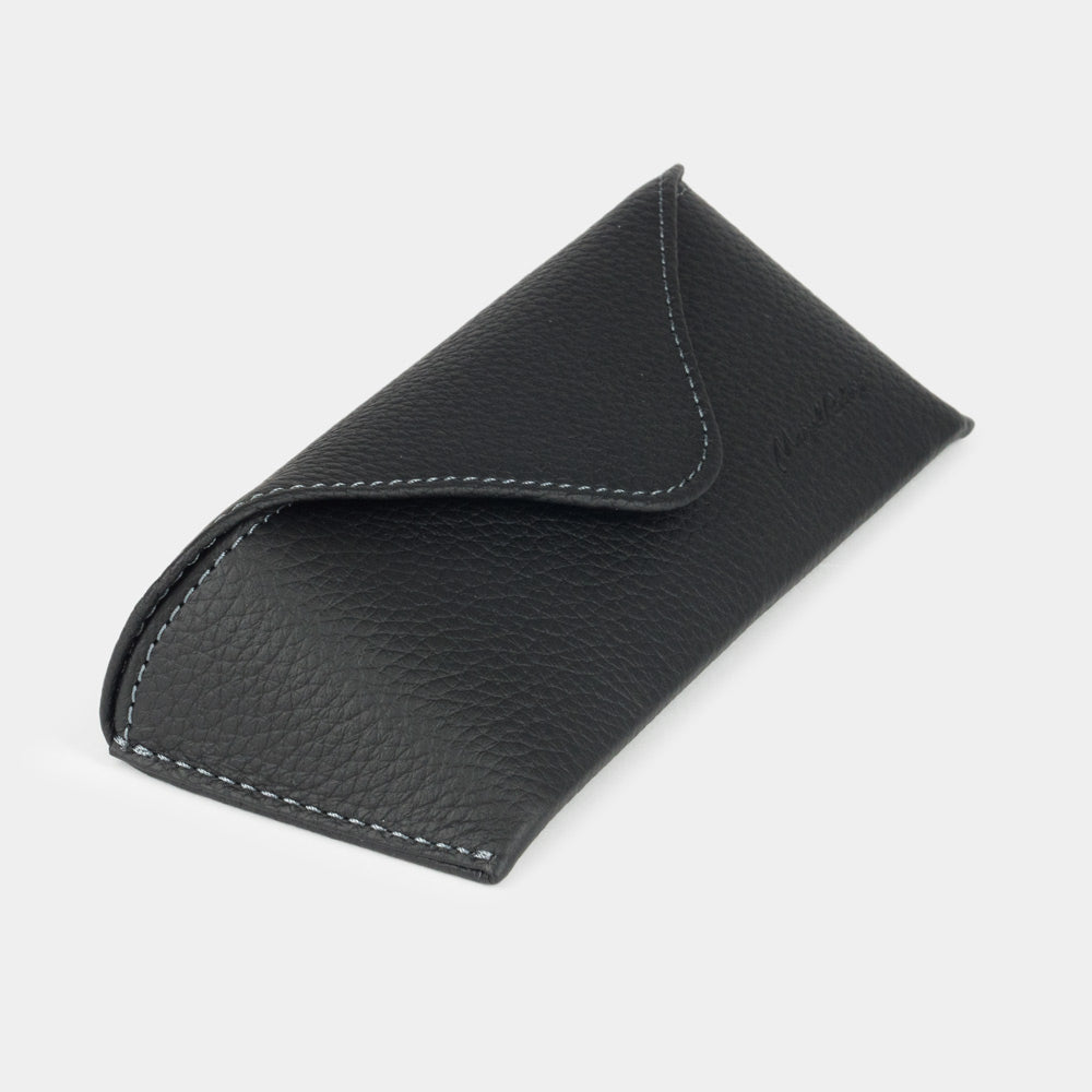 Casual Glasses Case in Premium Black Leather | Marcel Robert - 1