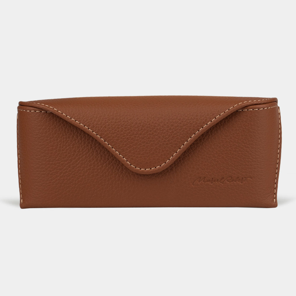 Casual Glasses Case in Caramel Leather | Marcel Robert - 0