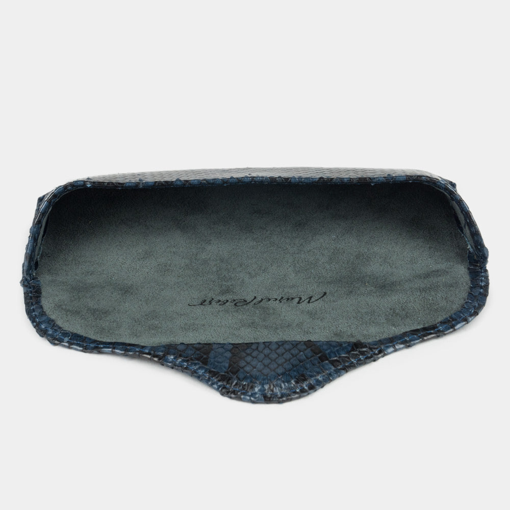 glasses case Casual python blue