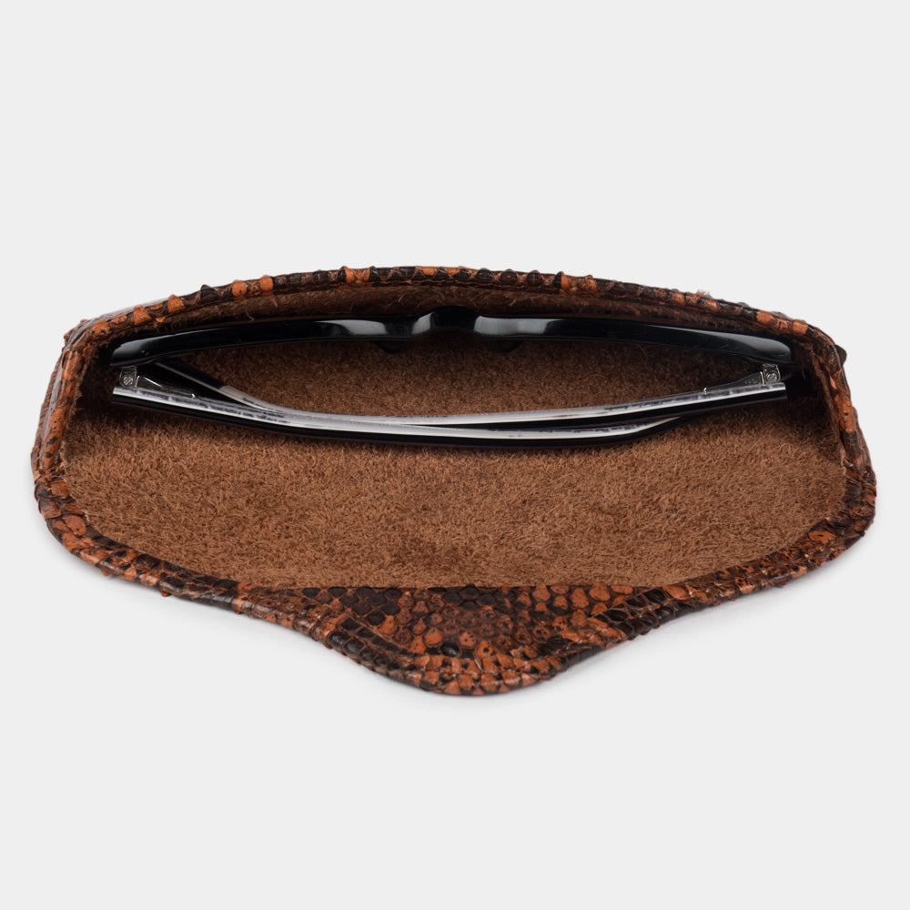 glasses case Casual python gold