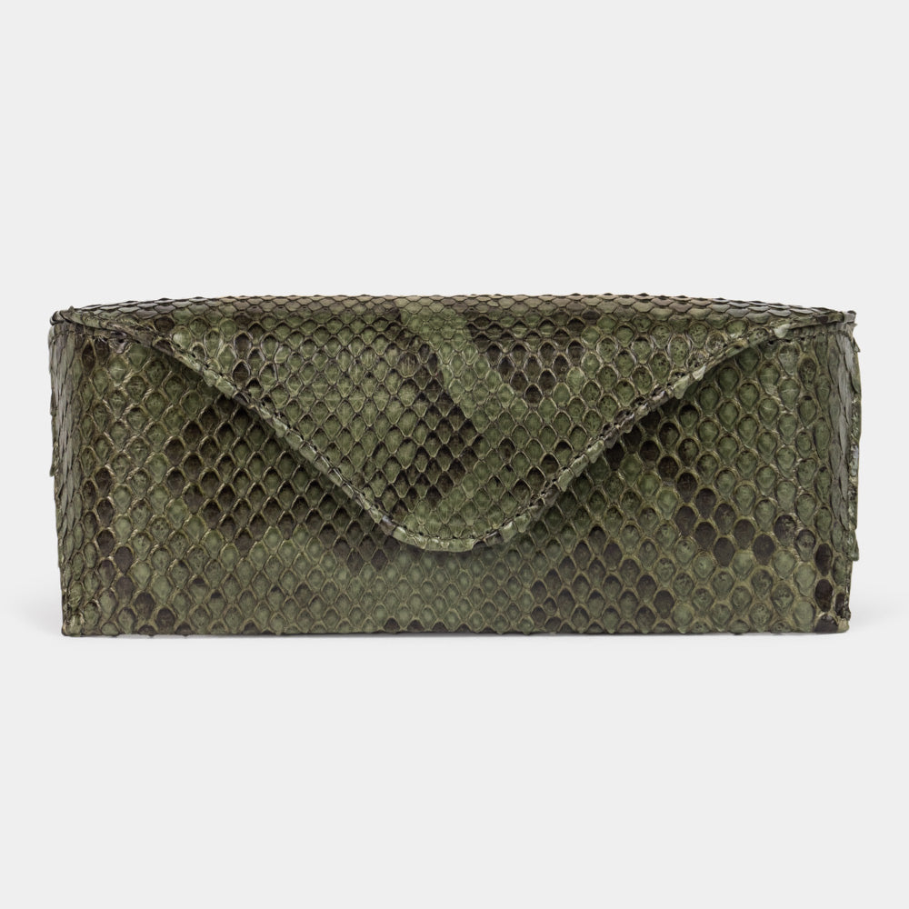 glasses case Casual python green