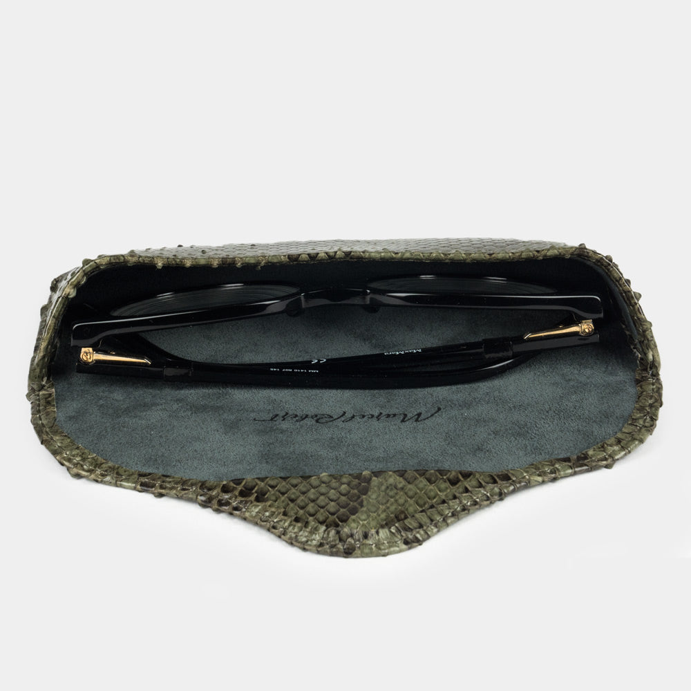 glasses case Casual python green