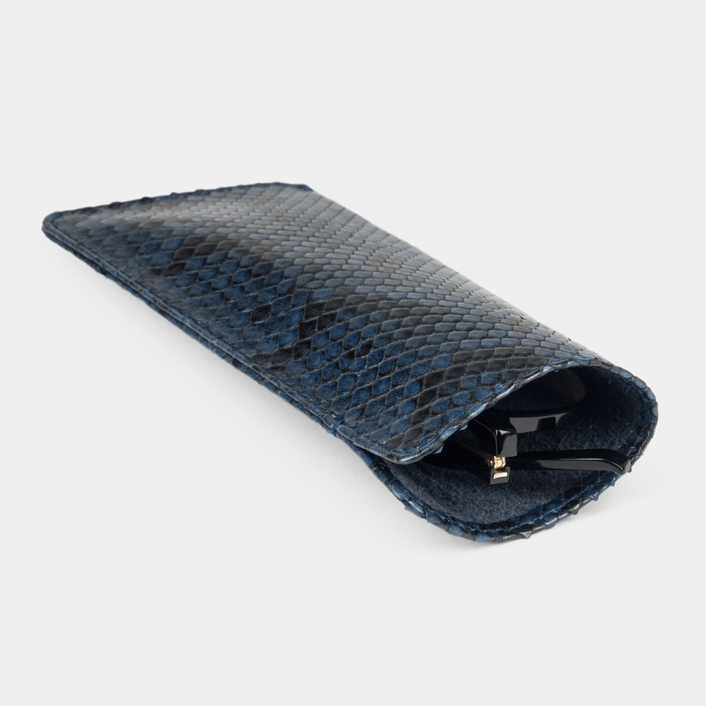 glasses pouch Pocket python blue