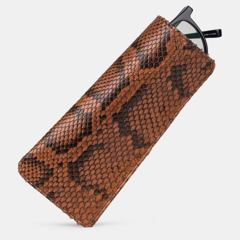 Pocket Pouch for Glasses Python Gold Leather | Marcel Robert - 0