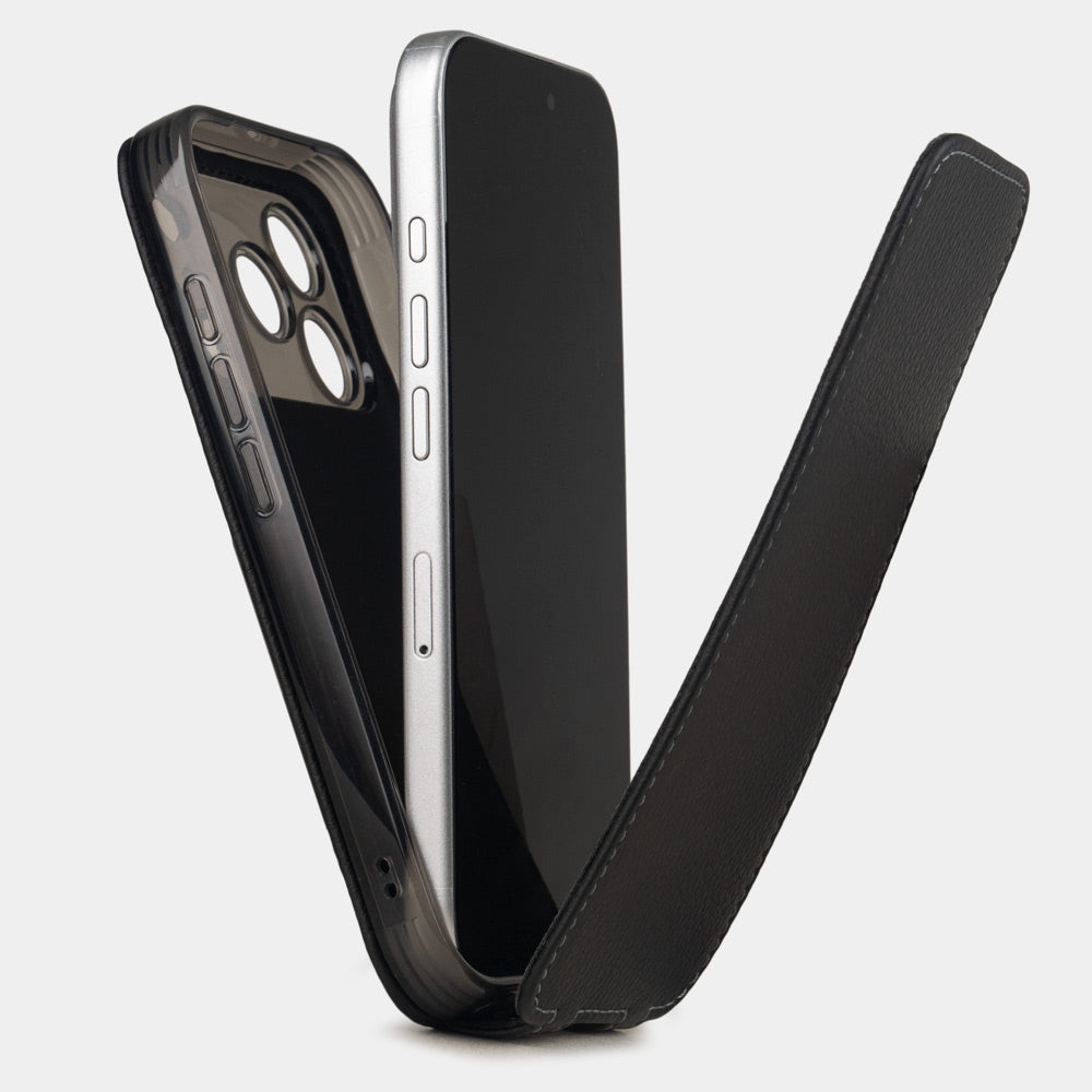 Case iPhone 17 Pro leather black