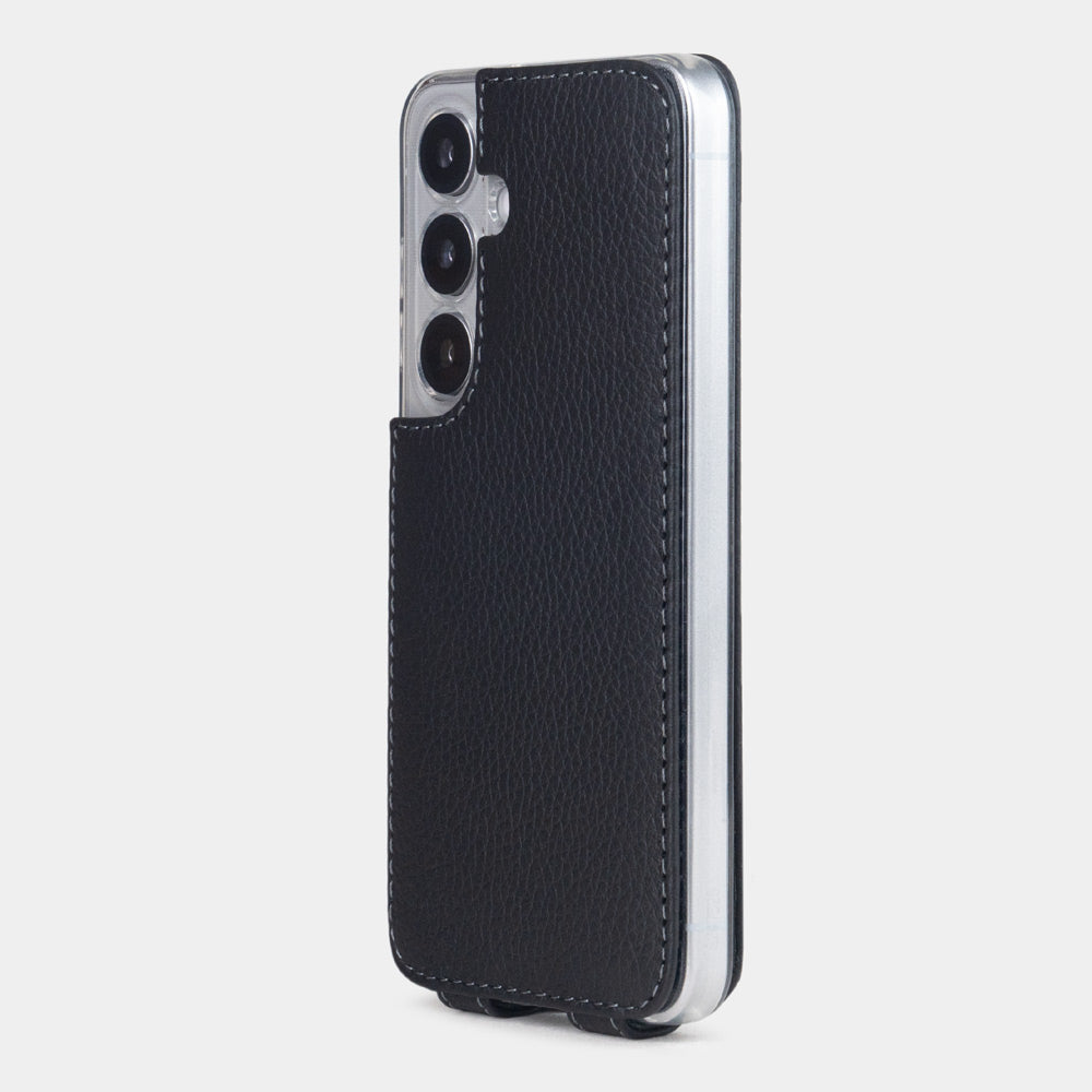 Samsung Galaxy S25 Funda de piel negra