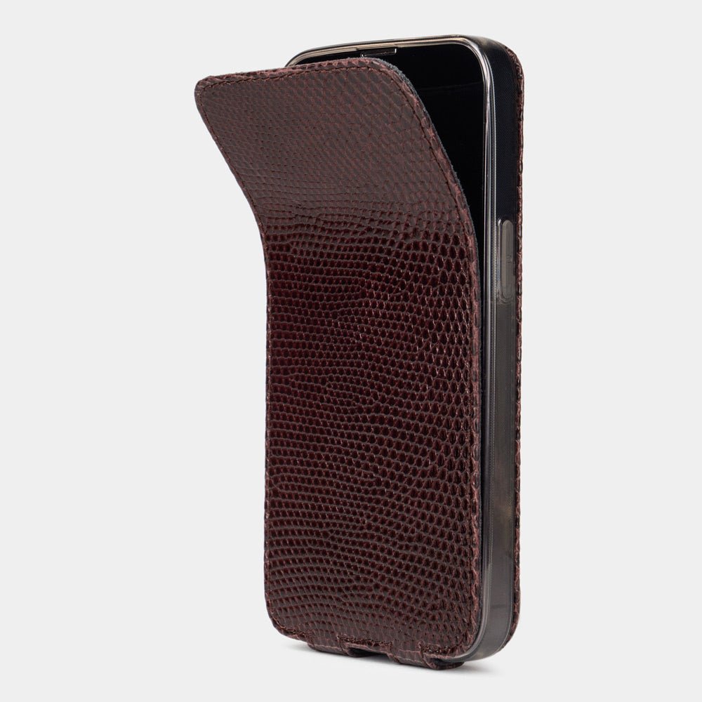 case iPhone 13 pro lizard bordeaux | Marcel Robert