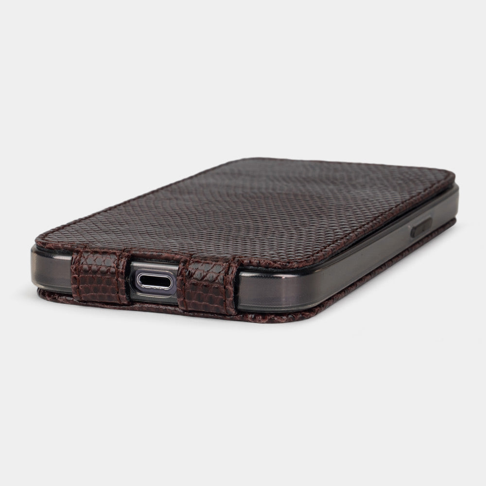 case iPhone 13 pro lizard bordeaux | Marcel Robert