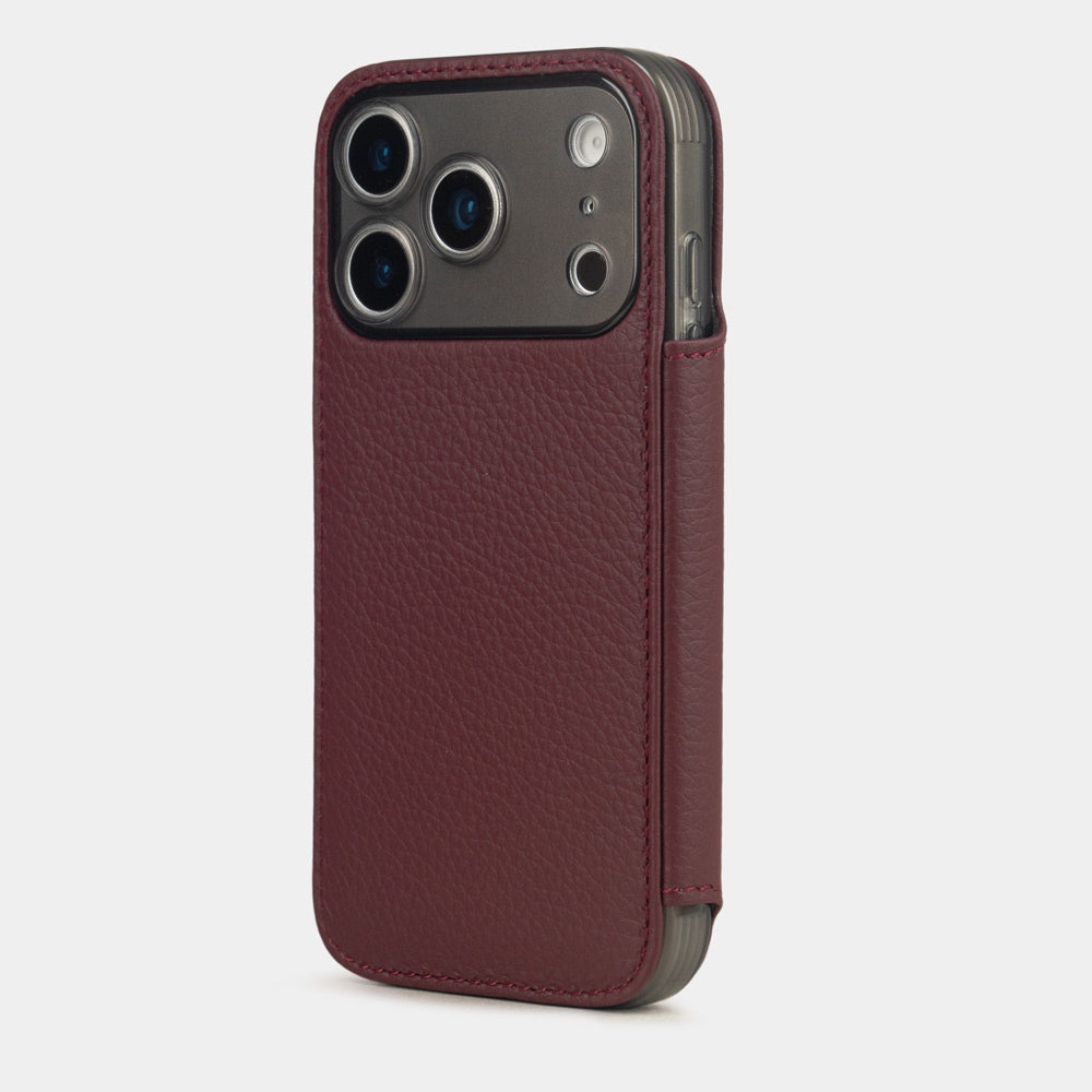 coque folio iPhone 17 Pro bordeaux