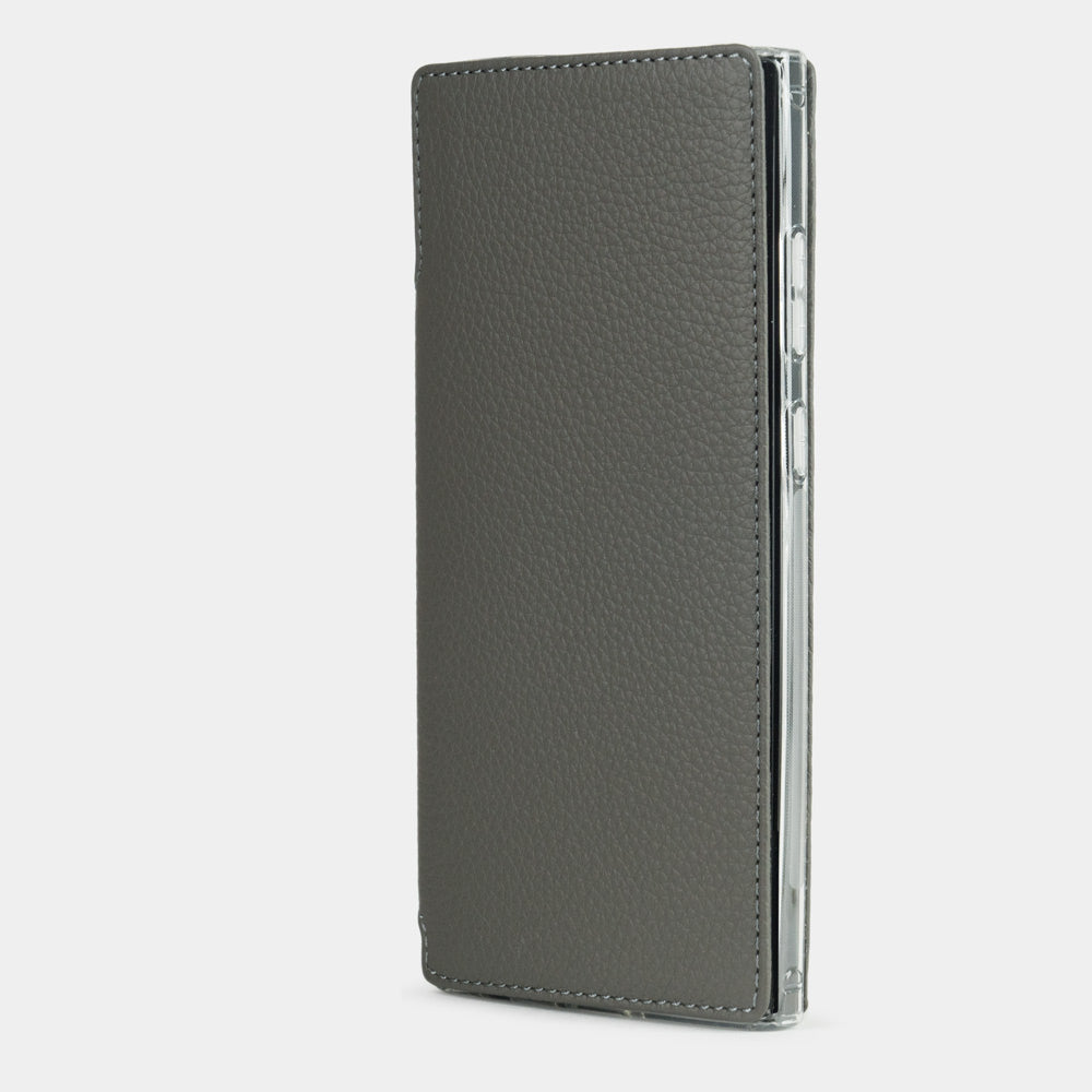 Leather Folio Case Galaxy S23 Plus Grey | Marcel Robert - 0