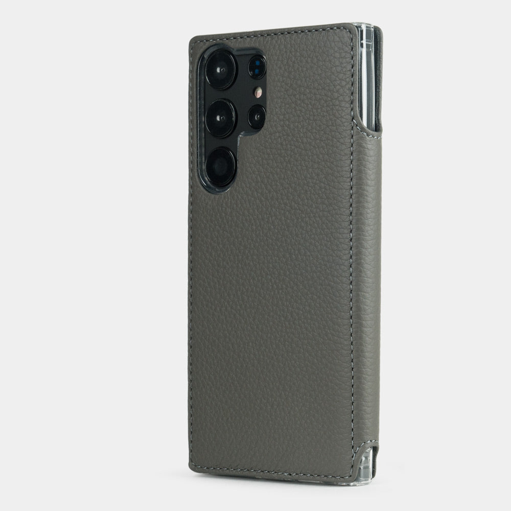 Leather Folio Case Galaxy S23 Plus Grey | Marcel Robert - 2