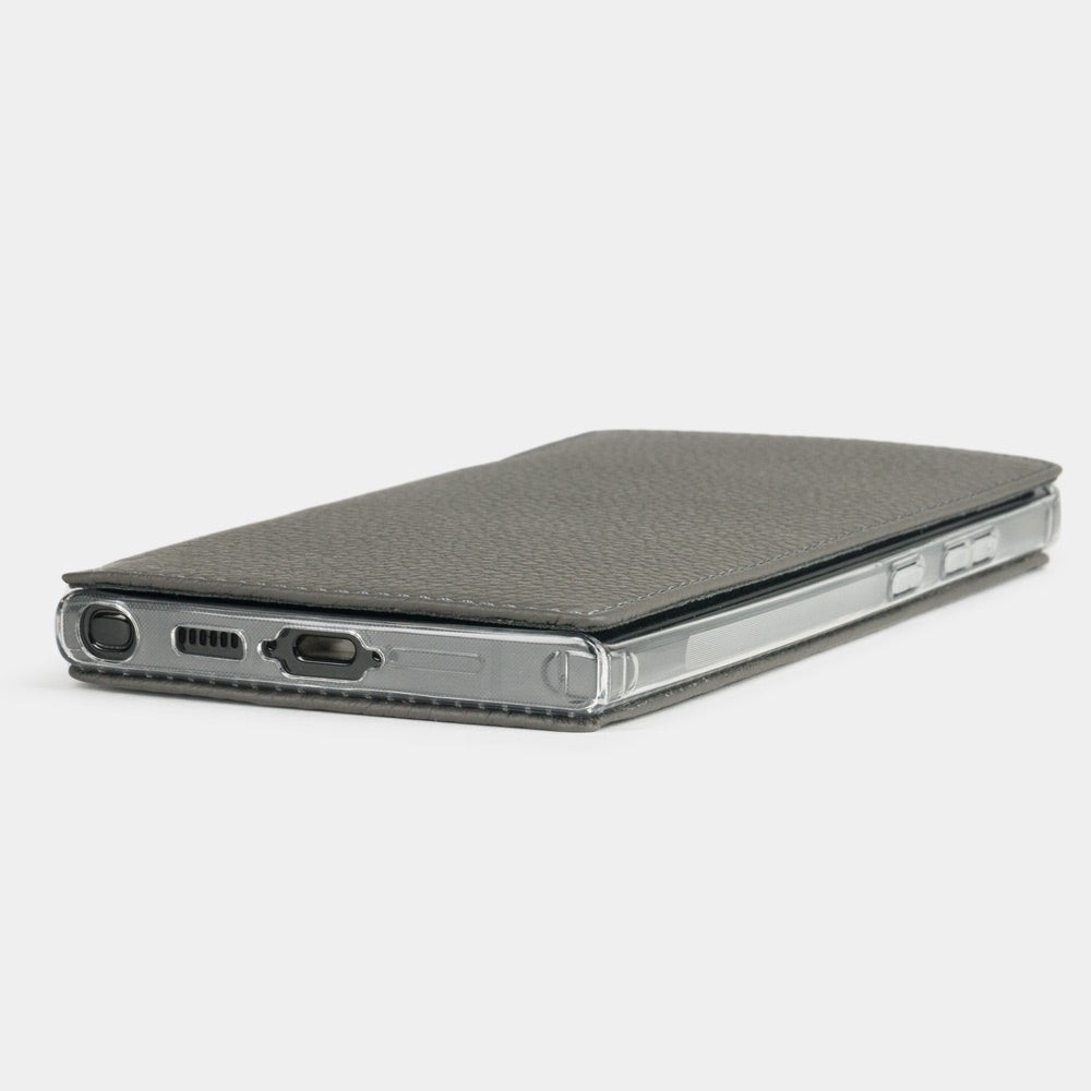 Leather Folio Case Galaxy S23 Plus Grey | Marcel Robert - 5