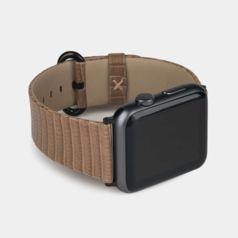 Lizard Strap Apple Watch 45/46mm Gold | Marcel Robert - 5