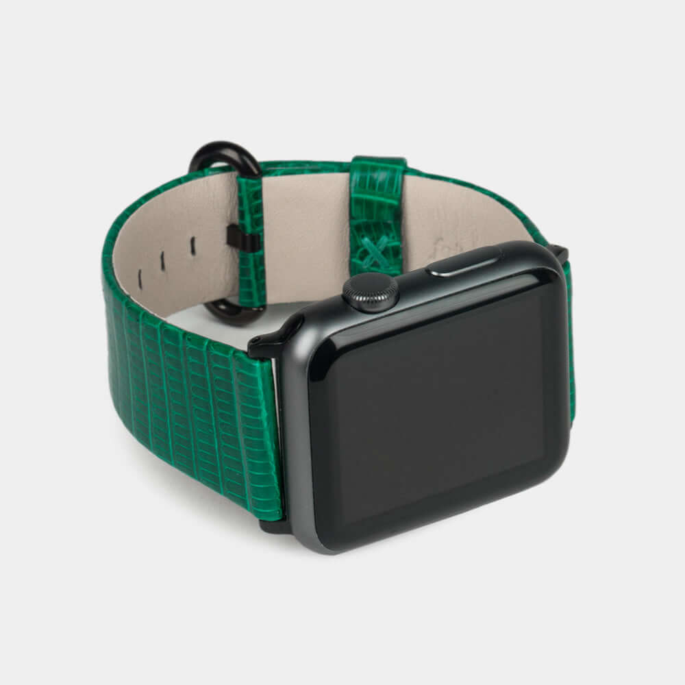 Lizard Strap Apple Watch 45/46mm Green | Marcel Robert - 7