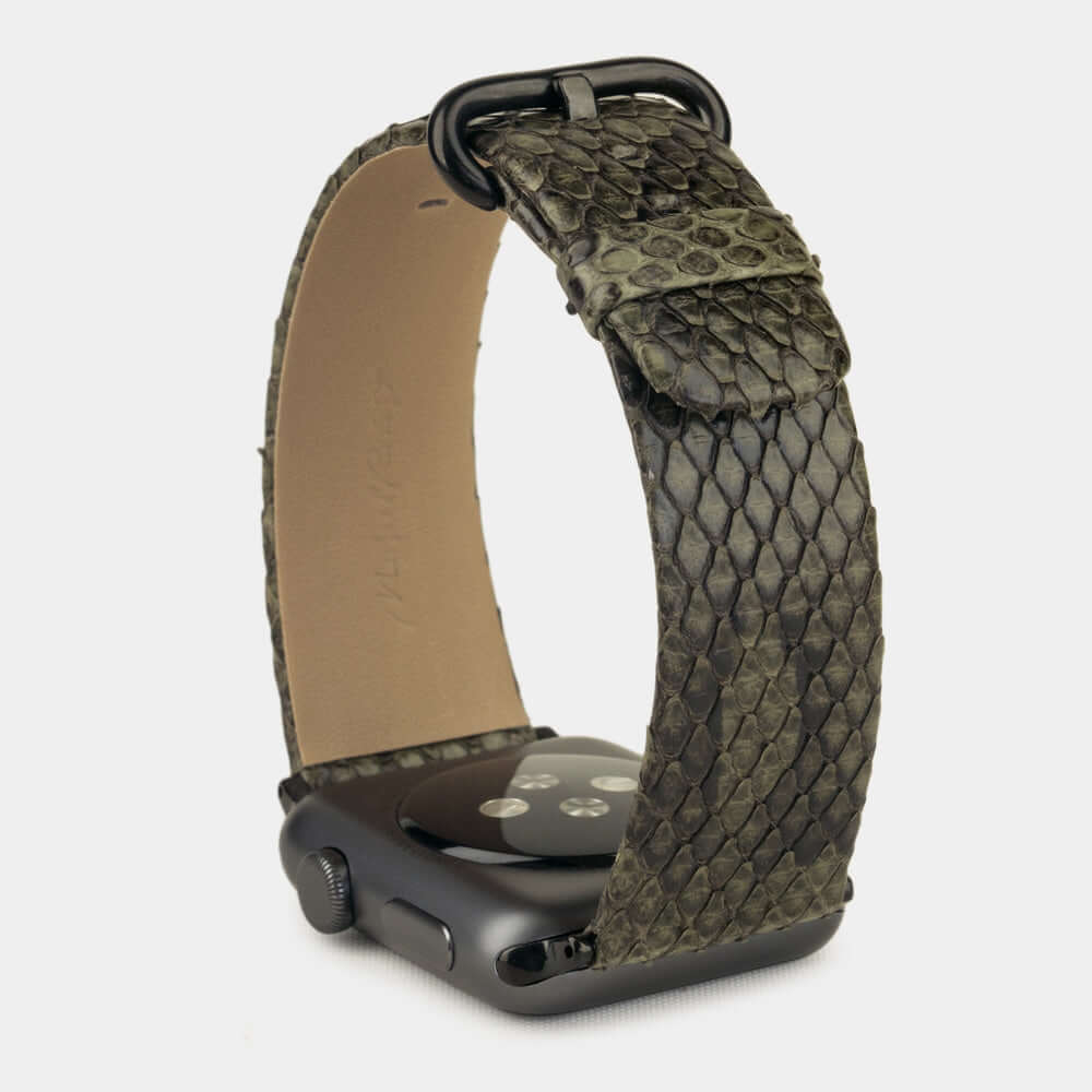 Python Strap Apple Watch 45/46mm Green | Marcel Robert - 1