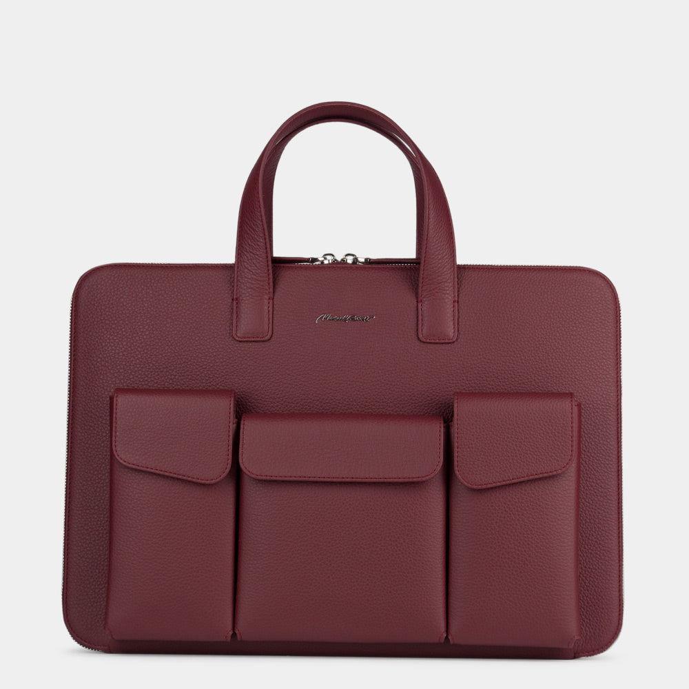 notebook bag 17'' bocage with Pockets bordeaux