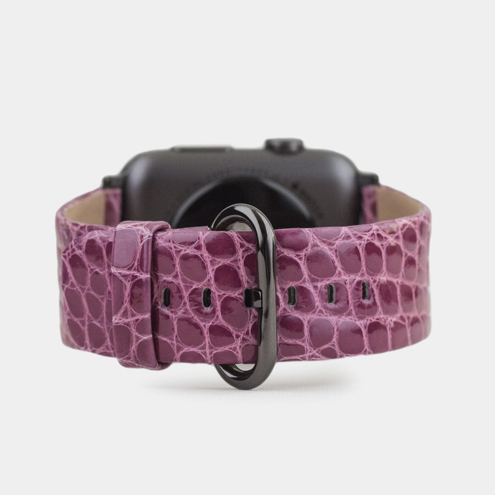 strap apple watch series 10 alligator purple