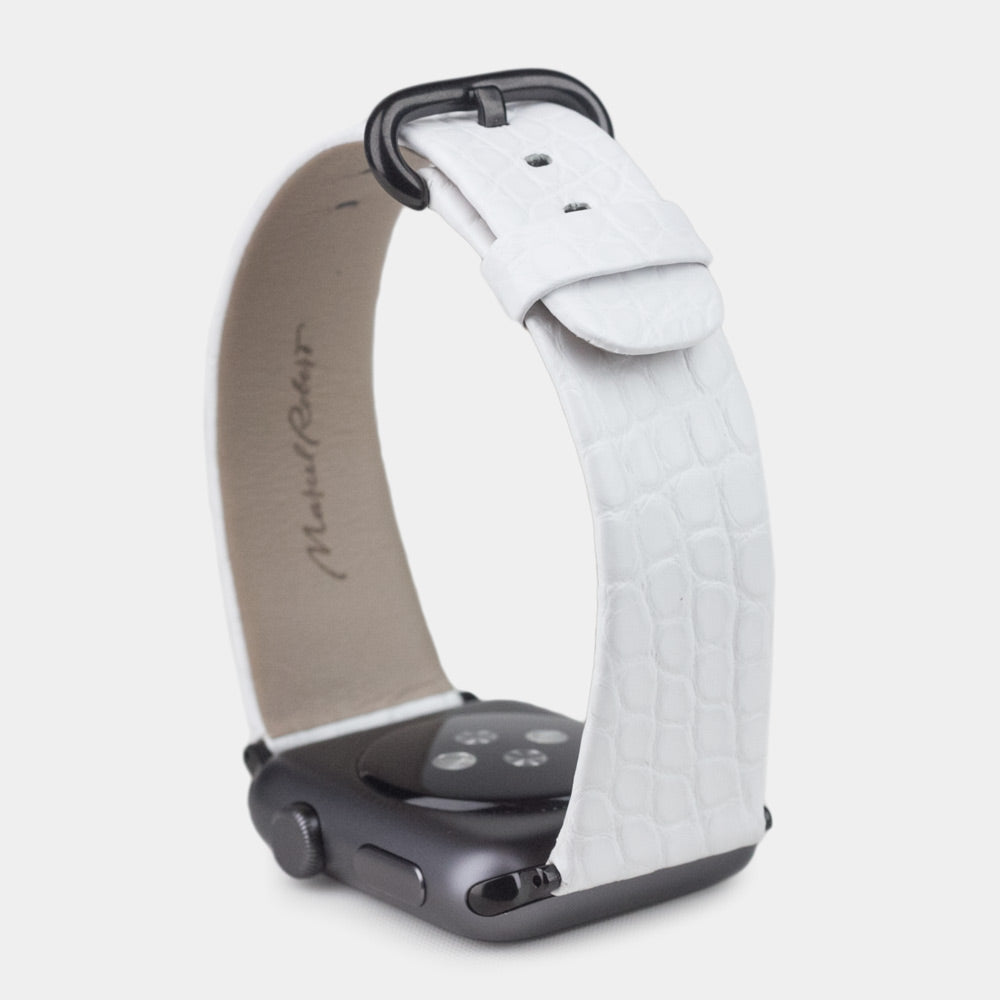 strap apple watch series 10 alligator white