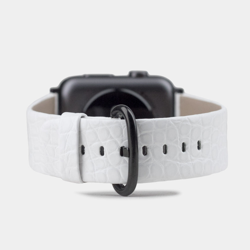 strap apple watch series 10 alligator white