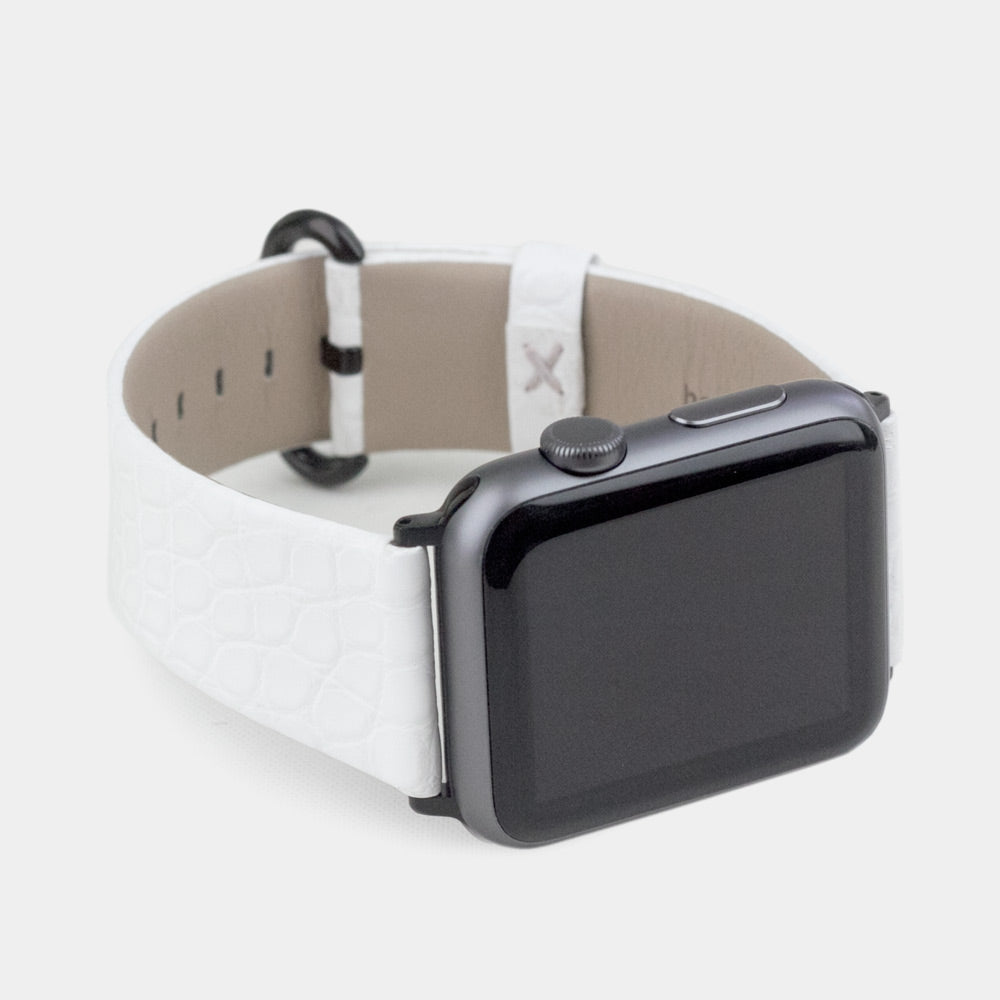 strap apple watch series 10 alligator white