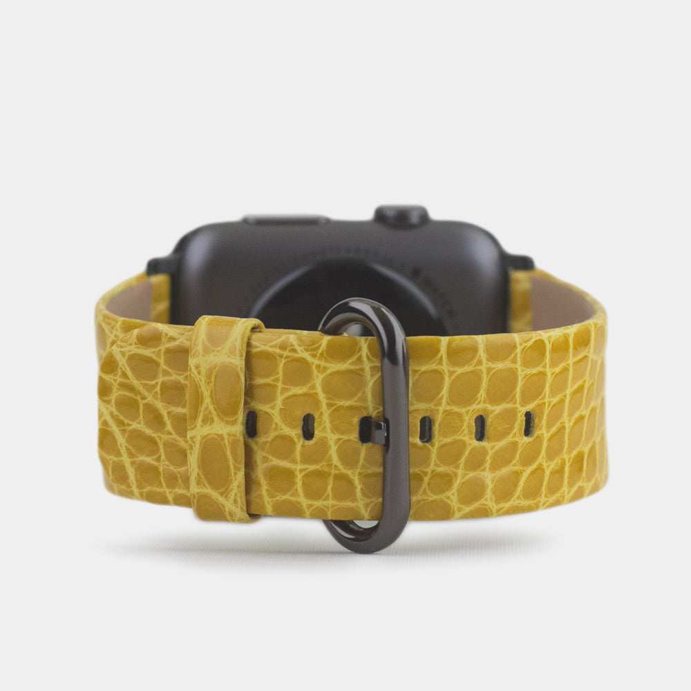 strap apple watch series 10 alligator yellow