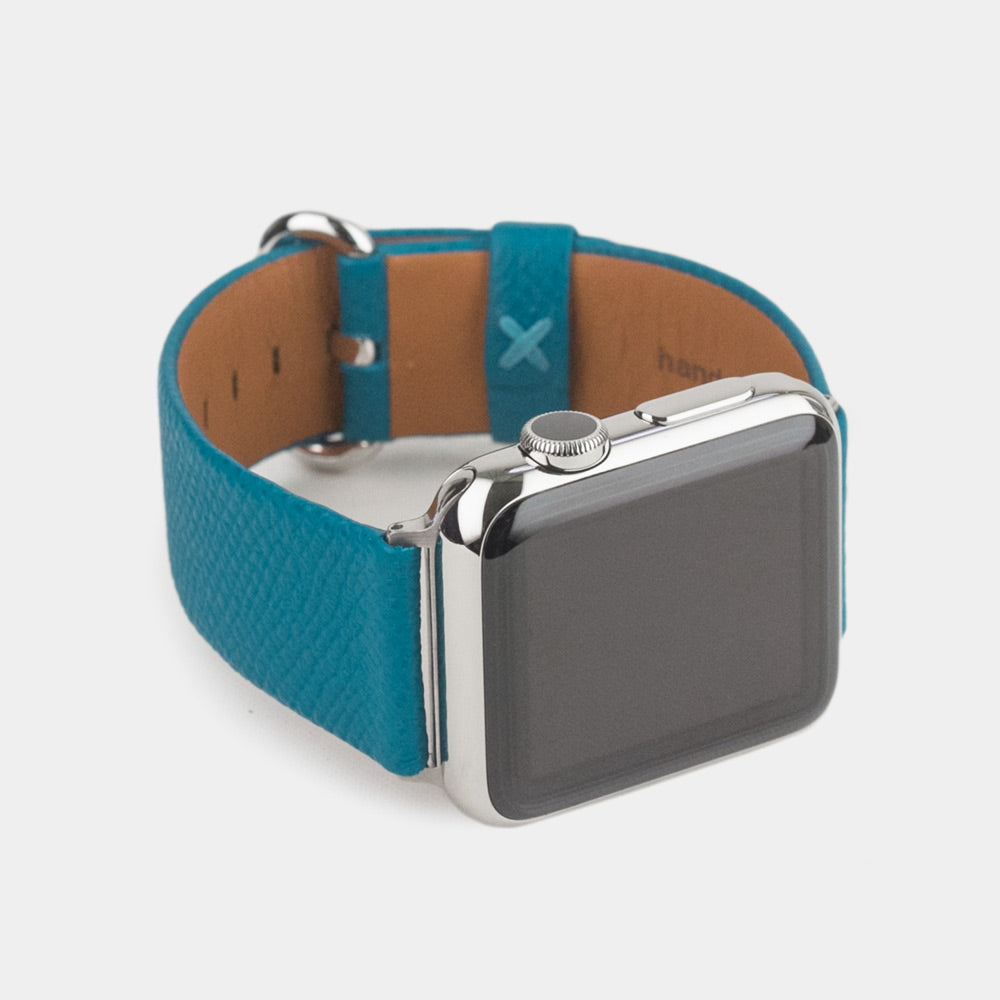 bracelet cuir Apple Watch 40 / 41mm bleu aquamarine