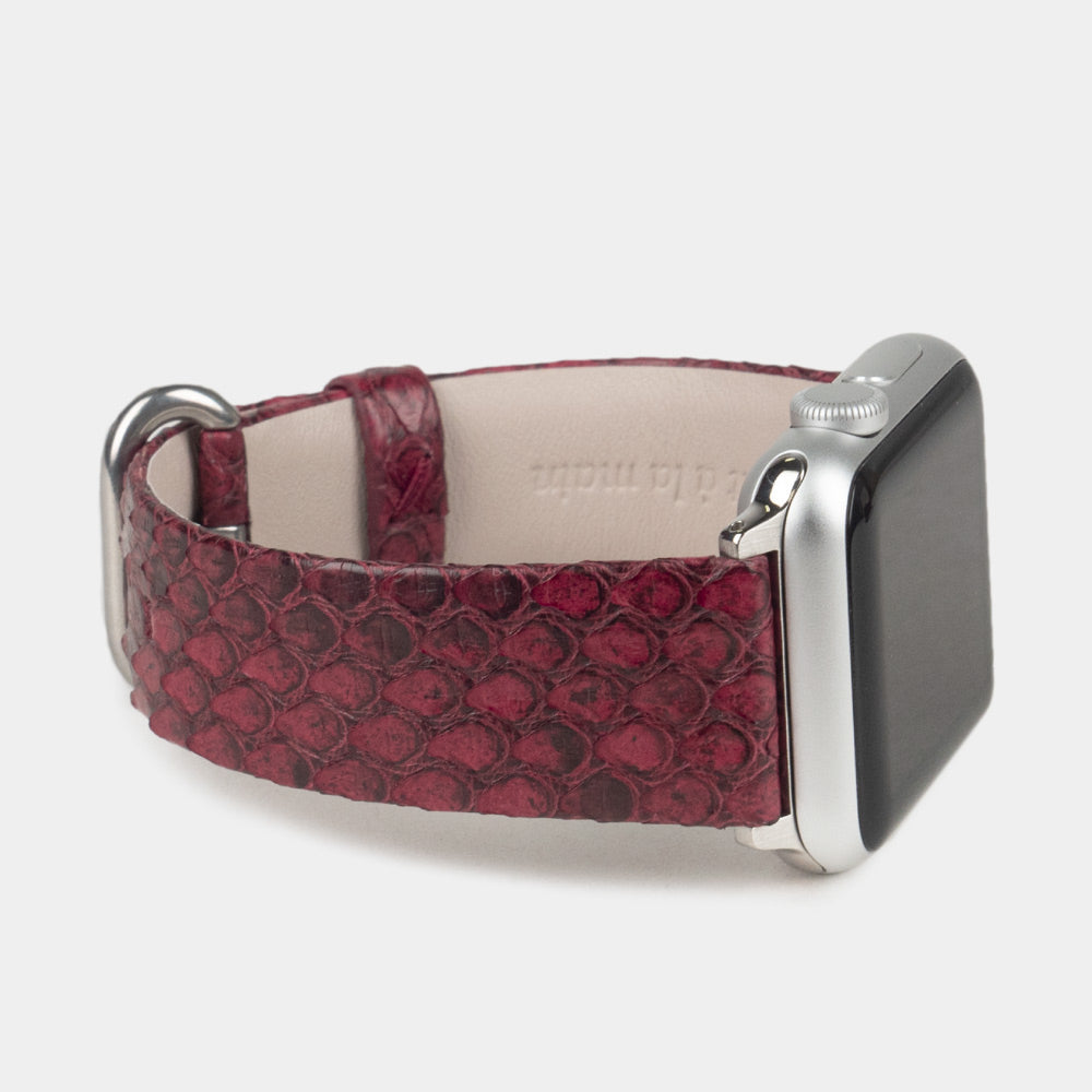 bracelet python Apple Watch 40 / 41mm bordeaux