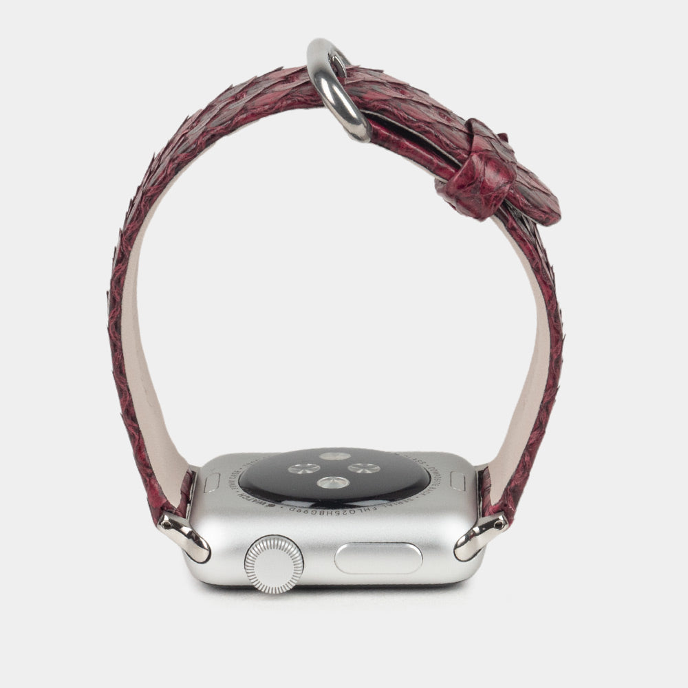 Armband Apple Watch 40 / 41mm Python bordeaux