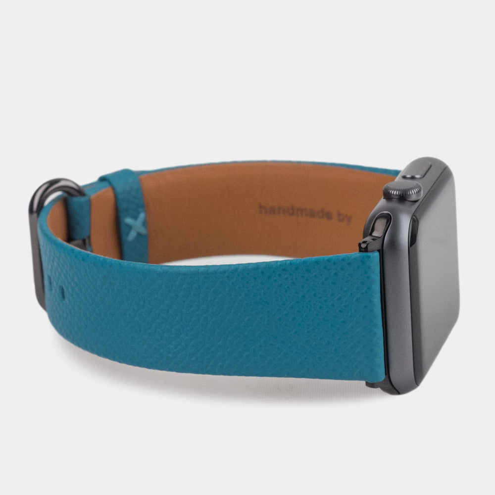 bracelet cuir Apple Watch 40 / 41mm bleu aquamarine