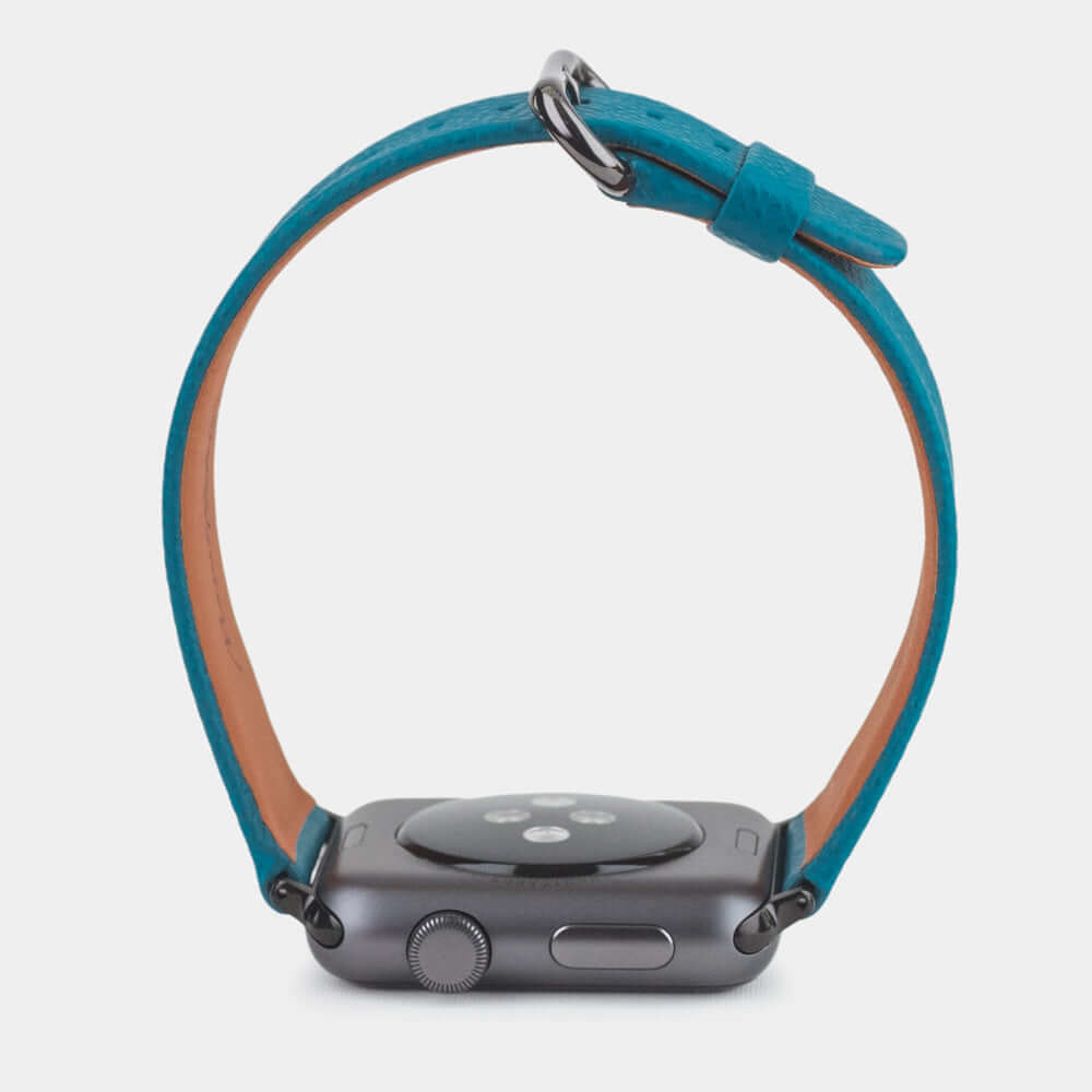 Calfskin Strap Apple Watch 41/42mm Bright Blue | Marcel Robert - 7