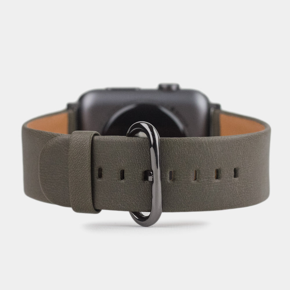 Leather Strap Apple Watch 41/42mm Khaki Green | Marcel Robert - 6