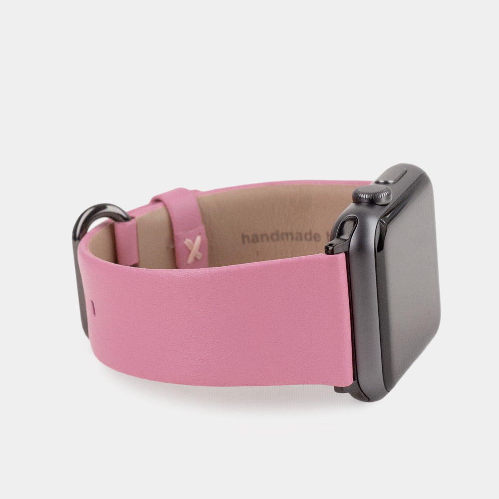 bracelet cuir Apple Watch 41 / 42mm rose