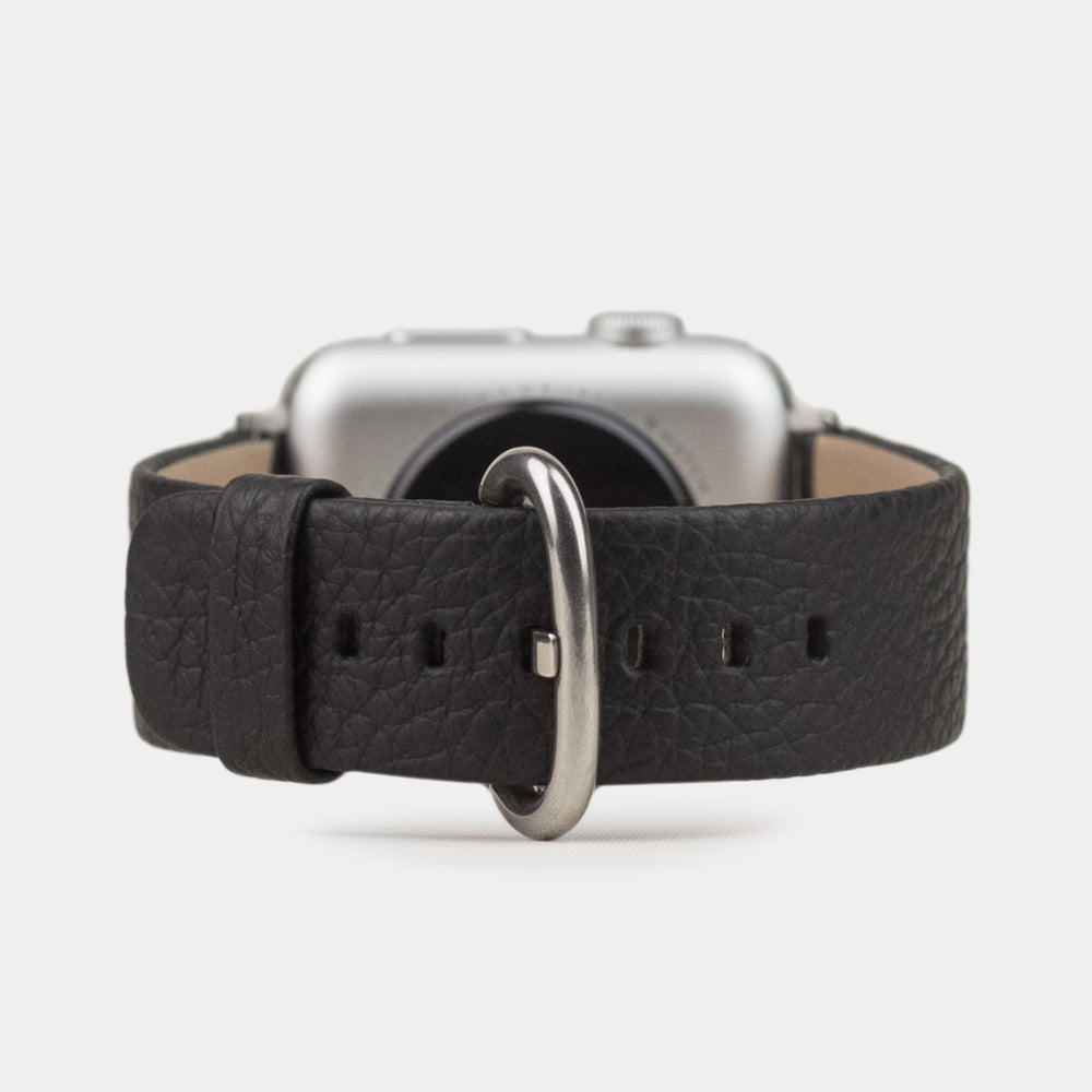 bracelet cuir Apple Watch 40 / 41mm noir grainé