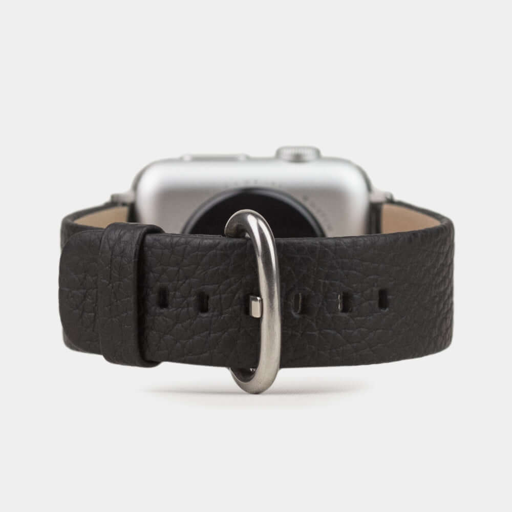 Leather Strap Apple Watch 45/46mm Black grained | Marcel Robert - 0