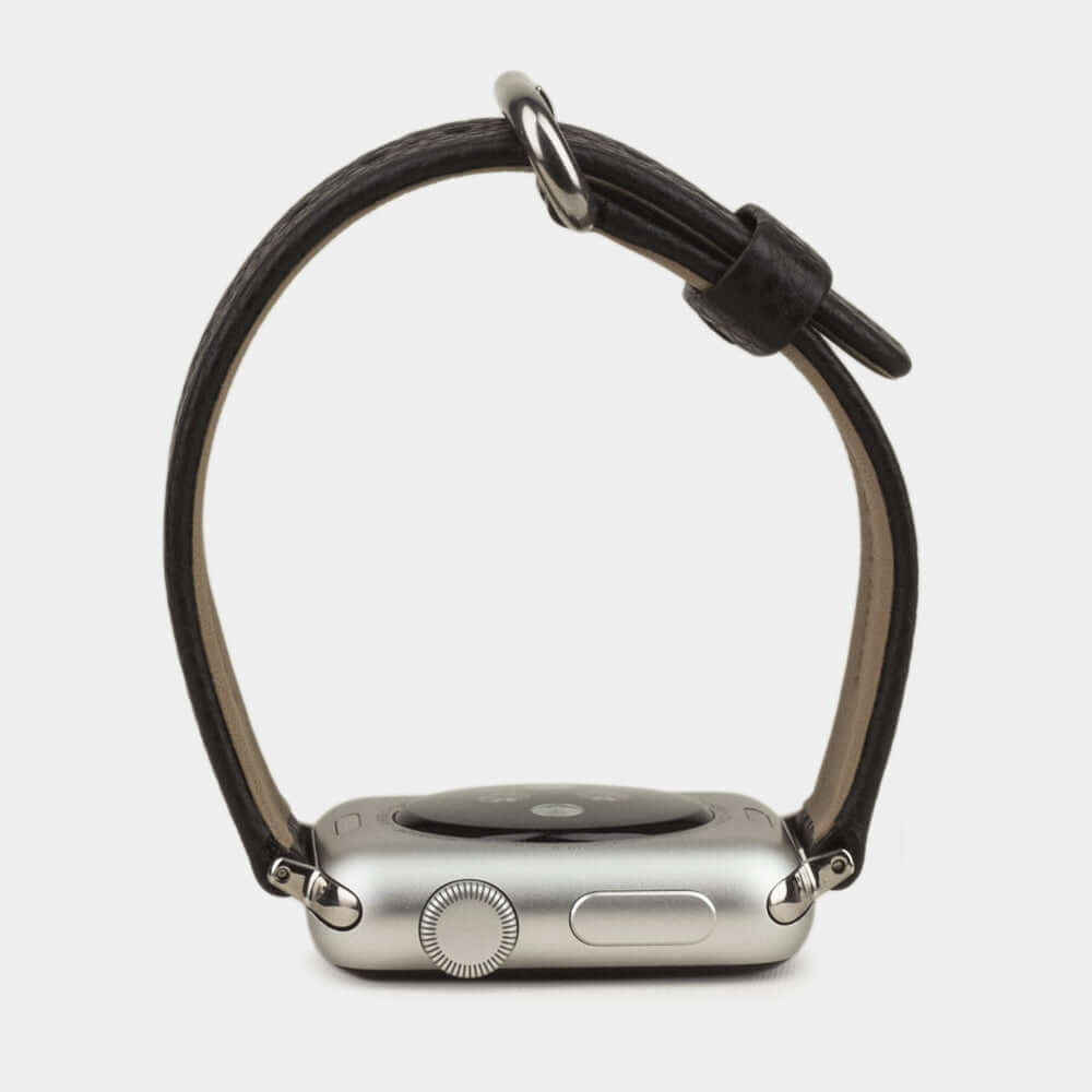 Leather Strap Apple Watch 45/46mm Black grained | Marcel Robert - 4