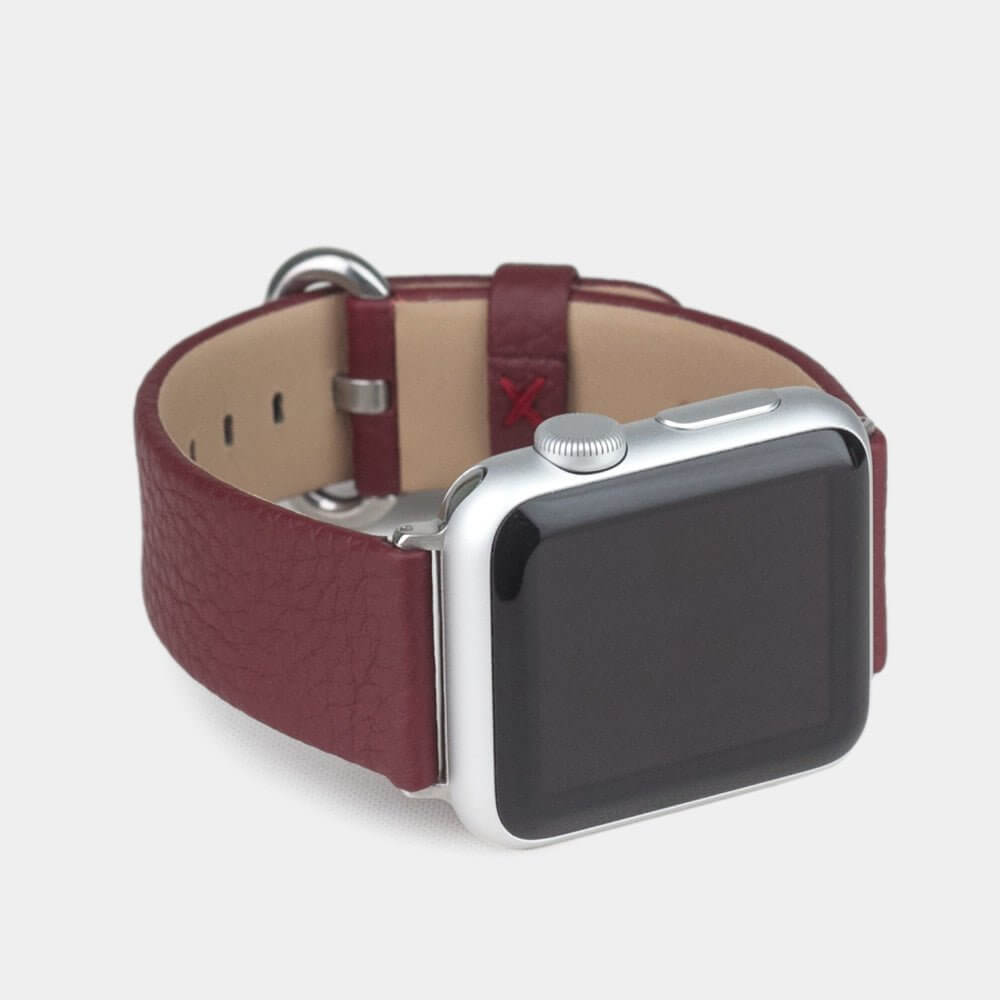 Leather Strap Apple Watch 45/46mm Bordeaux | Marcel Robert - 8