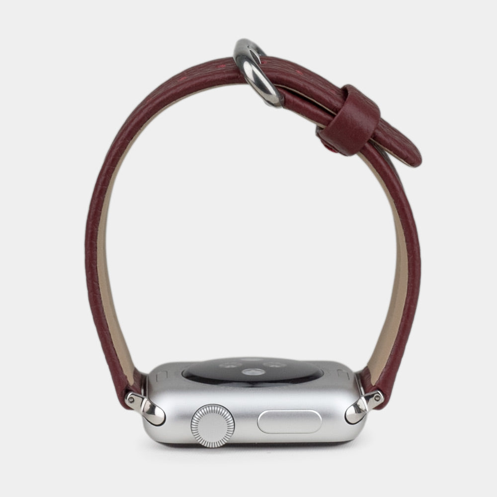 bracelet cuir Apple Watch 40 / 41mm bordeaux