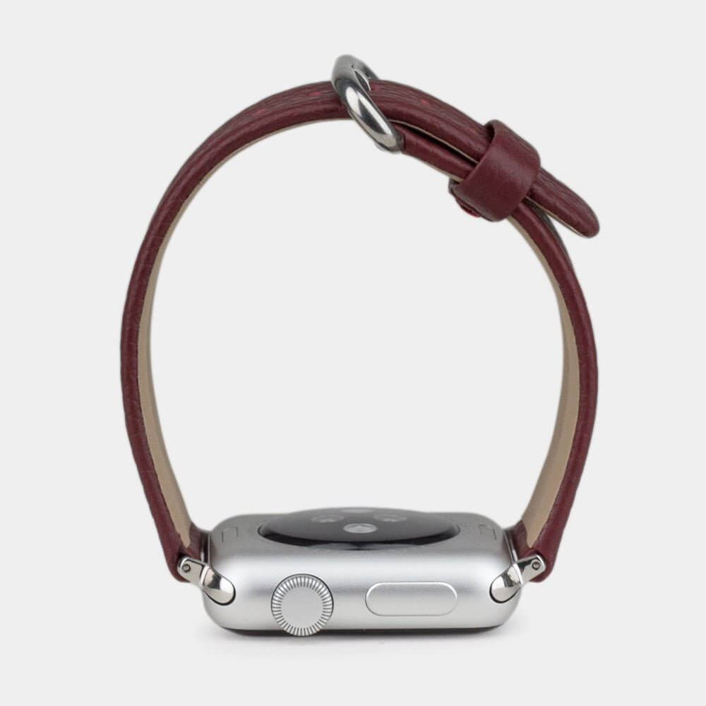 Leather Strap Apple Watch 45/46mm Bordeaux | Marcel Robert - 6