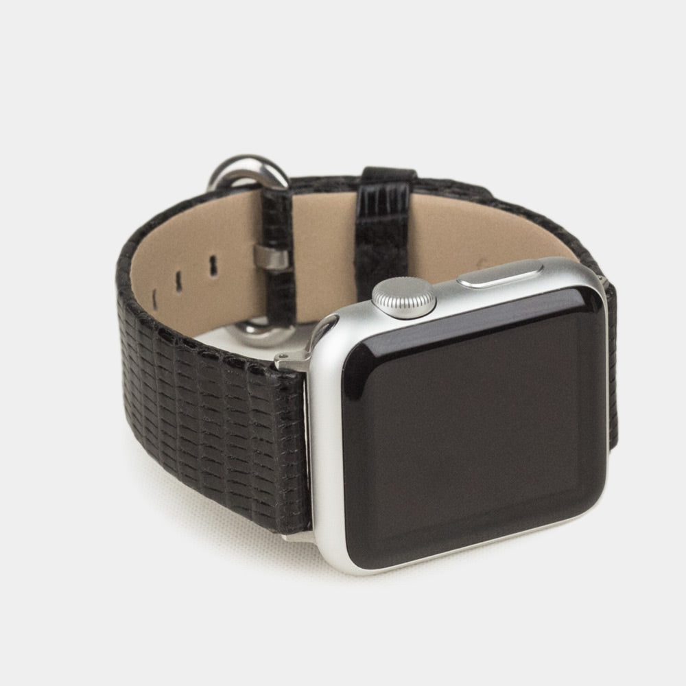 bracelet lézard Apple Watch 41 / 42mm noir