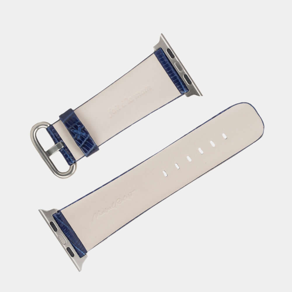 Lizard Strap Apple Watch 45/46mm Blue | Marcel Robert - 5
