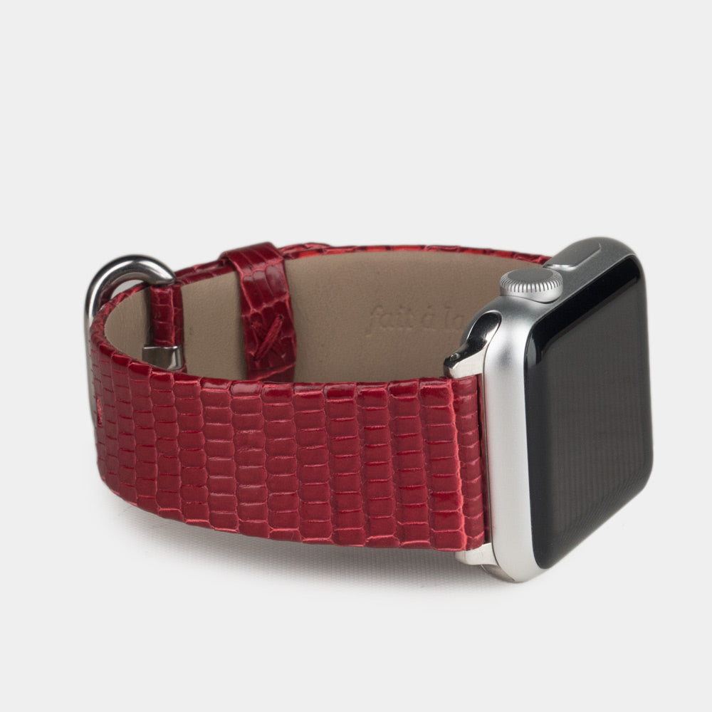 bracelet lézard Apple Watch 40 / 41mm  rouge