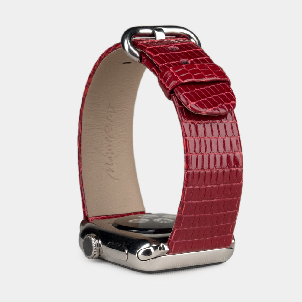 strap apple watch 44 / 45mm lizard red