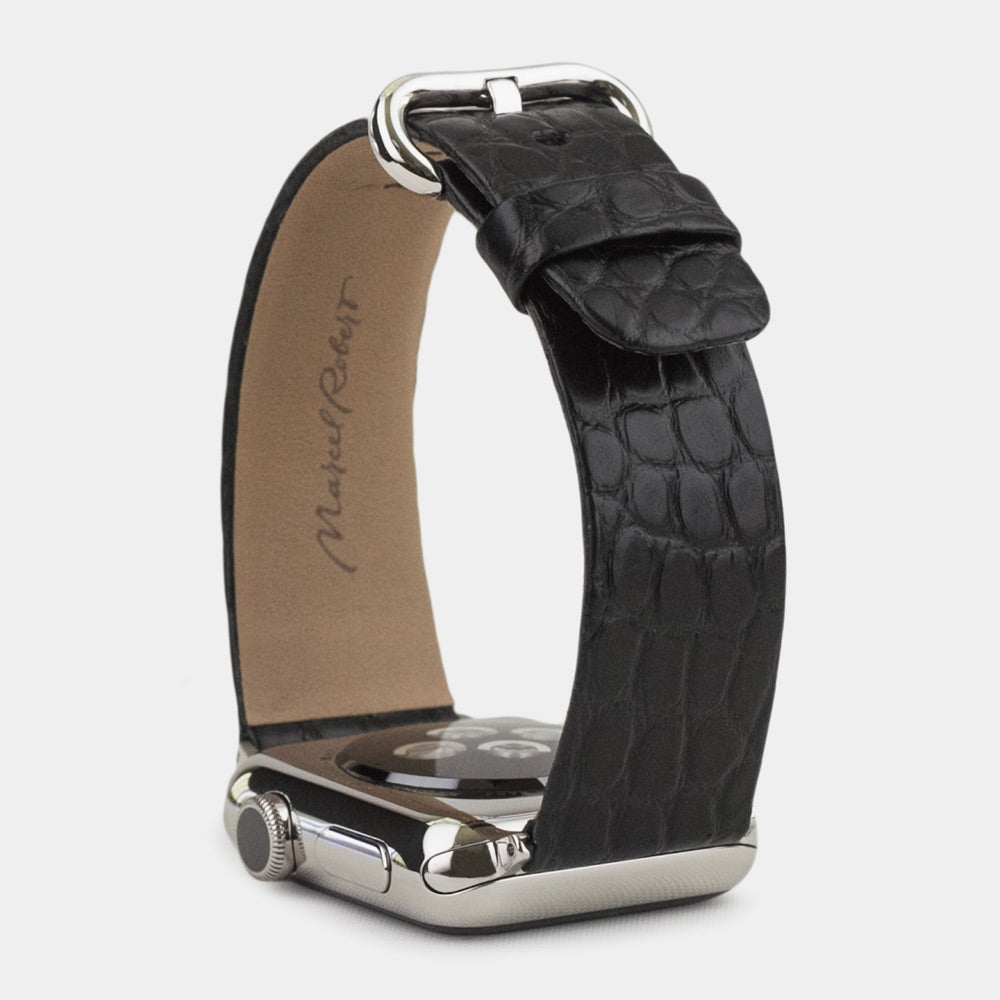 strap apple watch series 10 alligator black