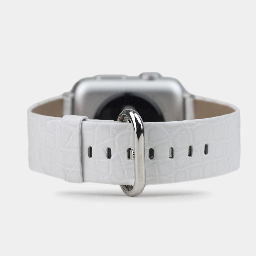 strap apple watch series 10 alligator white