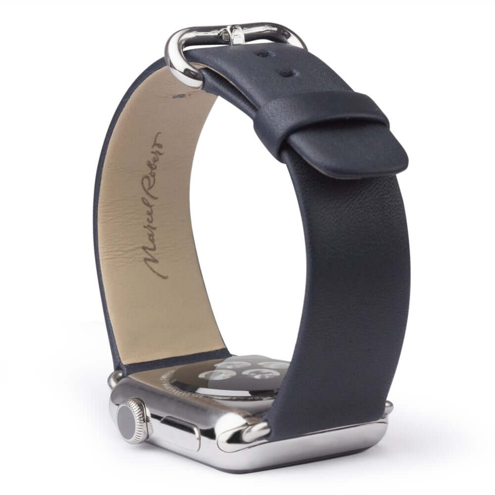 Leather Strap Apple Watch 41/42mm Dark Blue | Marcel Robert - 10