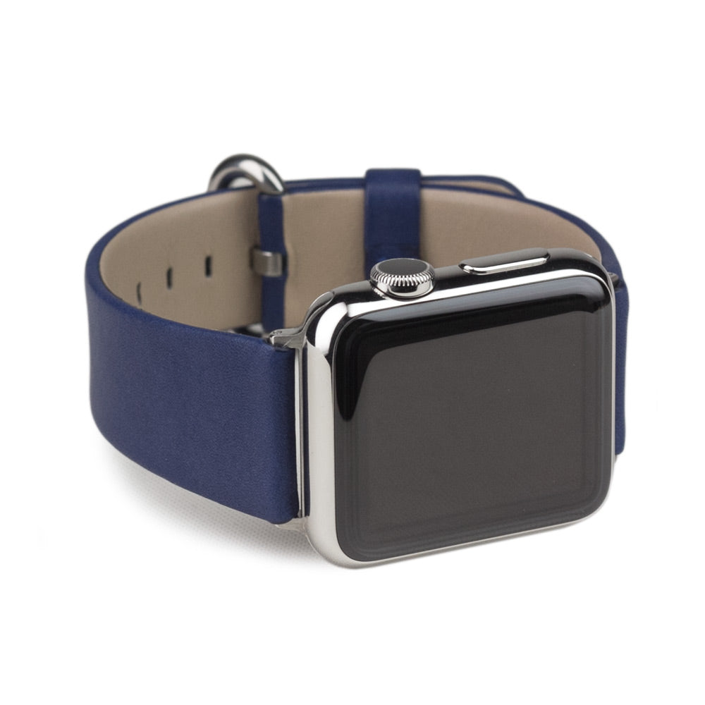 bracelet cuir Apple Watch 41 / 42mm bleu royal